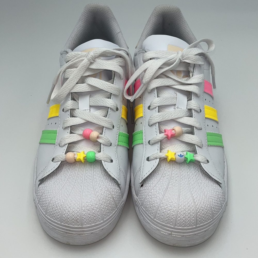 NIB | ADIDAS Superstar J | Bright Colors w/ Beads! | Multiple Sizes - Picture 2 of 7